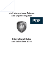 Intel Isef Intl Rules and Guidelines 2016 9 1 15 Full