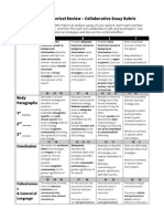 youtube rhetorical review - collaborative essay rubric