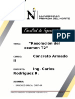 Resolución examen T2 Concreto Armado II