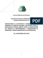 Modelo de Convocatoria