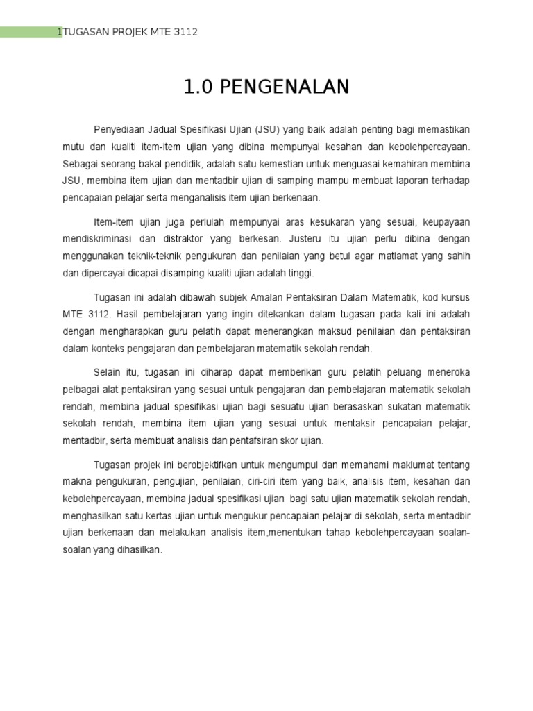 Contoh Assignment Jsu | PDF | Seni