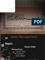 Sales Presentation On Coca Cola Pakistan