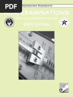Preparatory Rudiments practice exam 2009