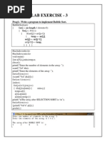 Lab Exercise - 3: Prog1:-Write A Program To Implement Bubble Sort