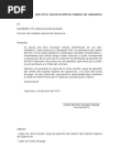 Carta Para Solicitar Devolución de Garantia