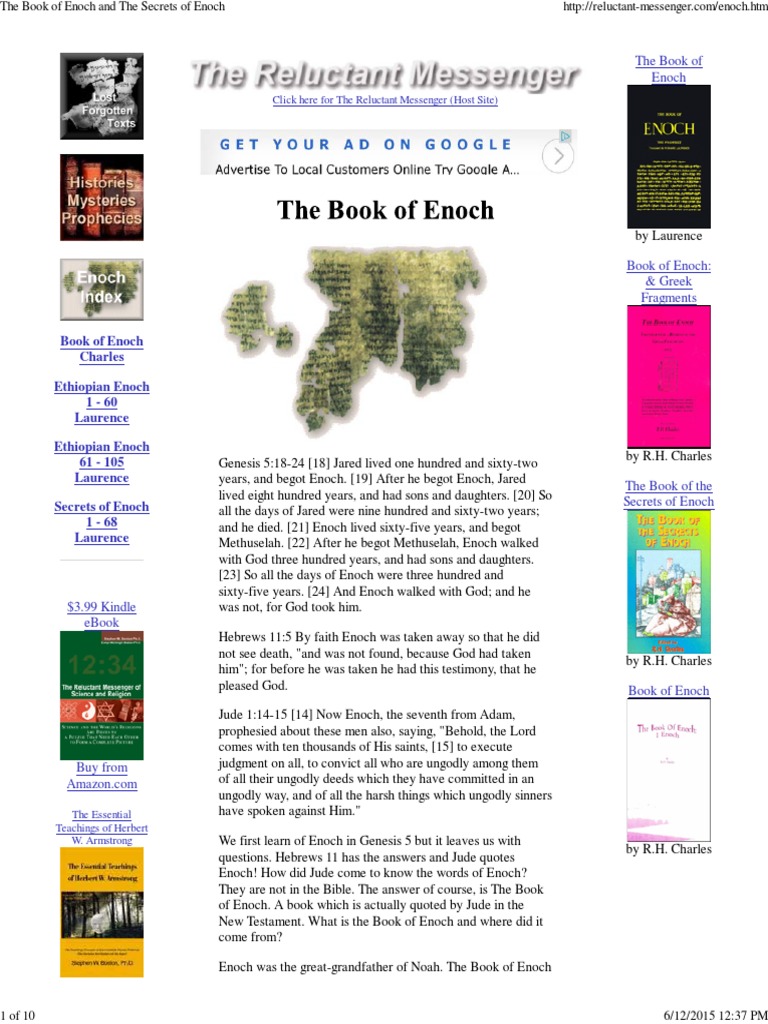 The Book of Enoch and The Secrets of Enoch PDF PDF Book Of Enoch