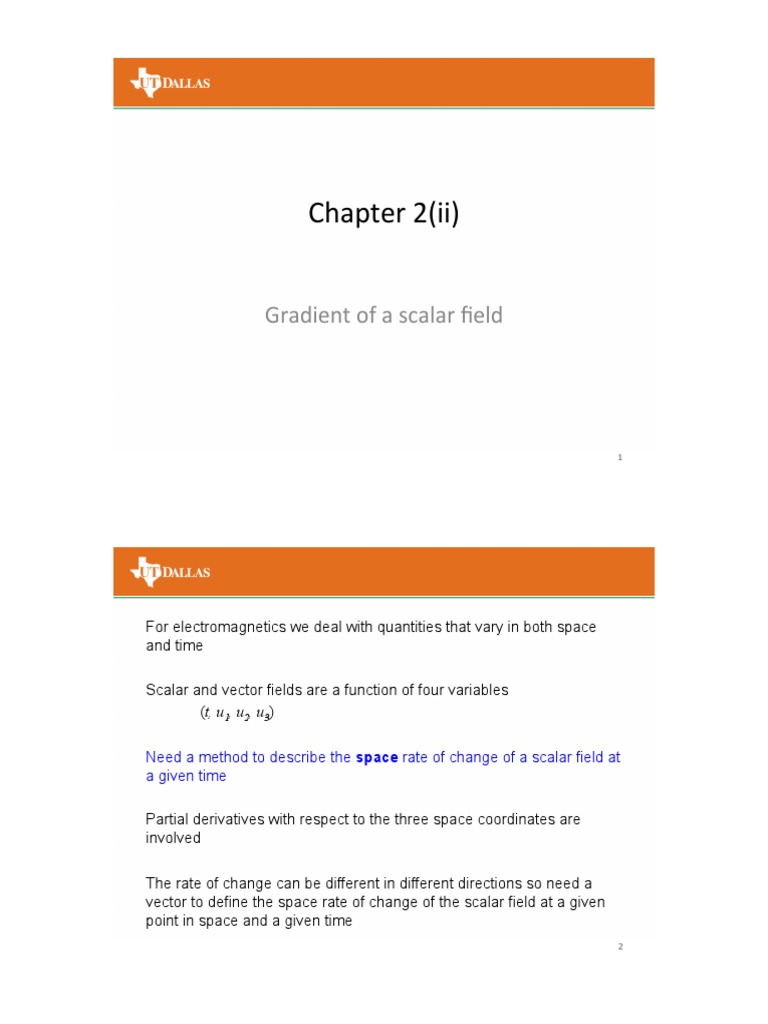 Directional Derivative and Gradient Concepts | PDF | Gradient ...