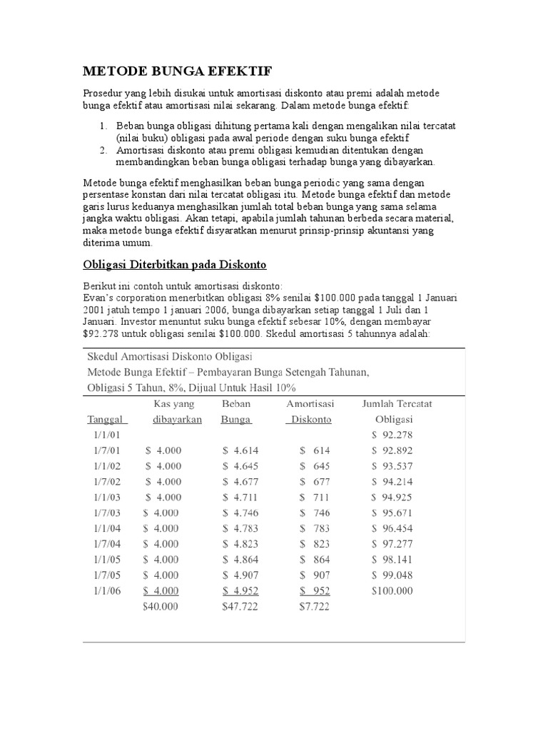 Metode Bunga Efektif | PDF