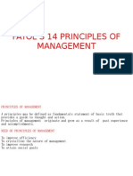 Fayol's 14 Principles of Management