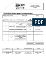 Cash Expense Reimbursement Form SBCA