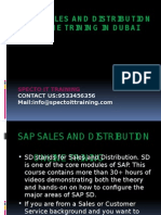 Sap Sales and Distribution Online Trining