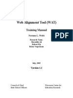Webb Et Al 2005 Web Alignment Tool (WAT) Training Manual 2.1 Draft 091205