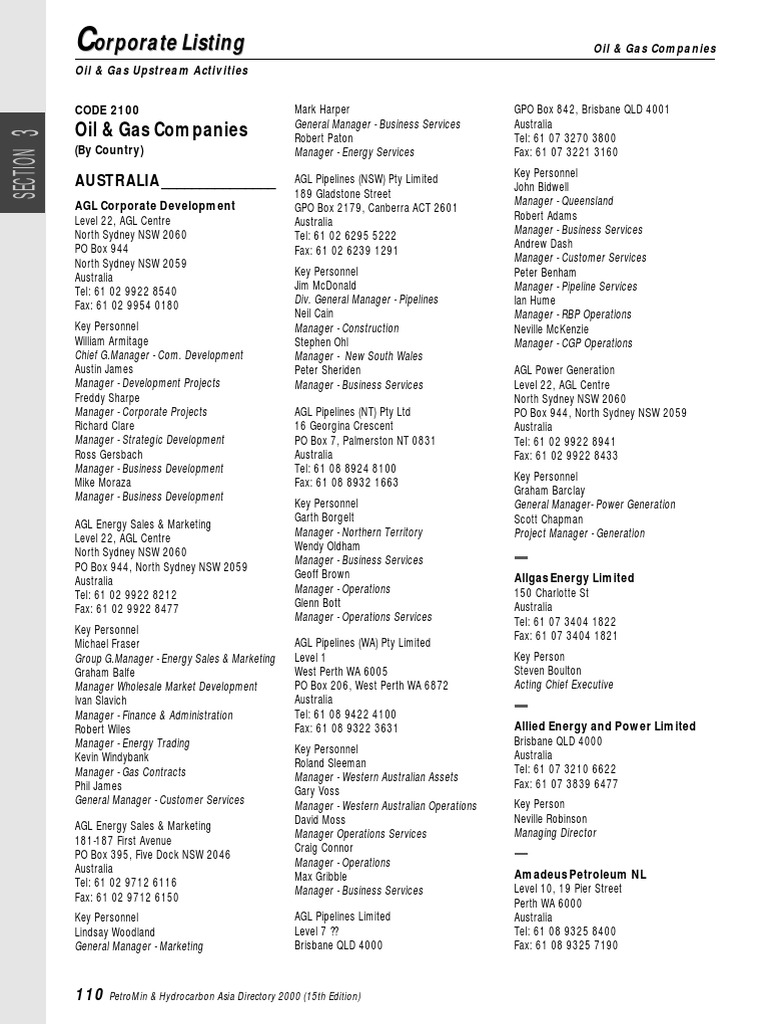 Oil and Gas Companies in World | PDF | Sports & Recreation