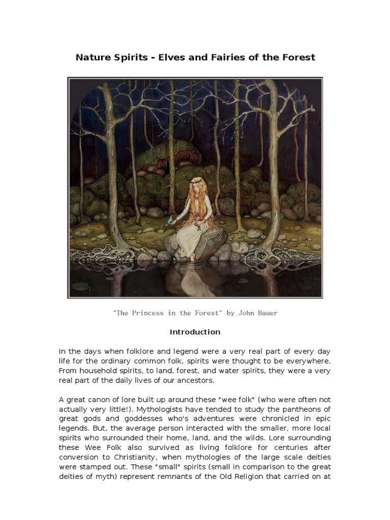Forest Spirits: Elves and Fairies Explained | PDF | Fairies | Mythology