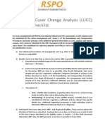 Land Use / Cover Change Analysis (LUCC) Reporting Checklist