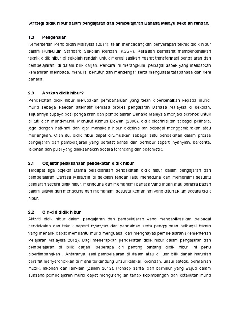Tugasan Esei Didik Hibur Pdf