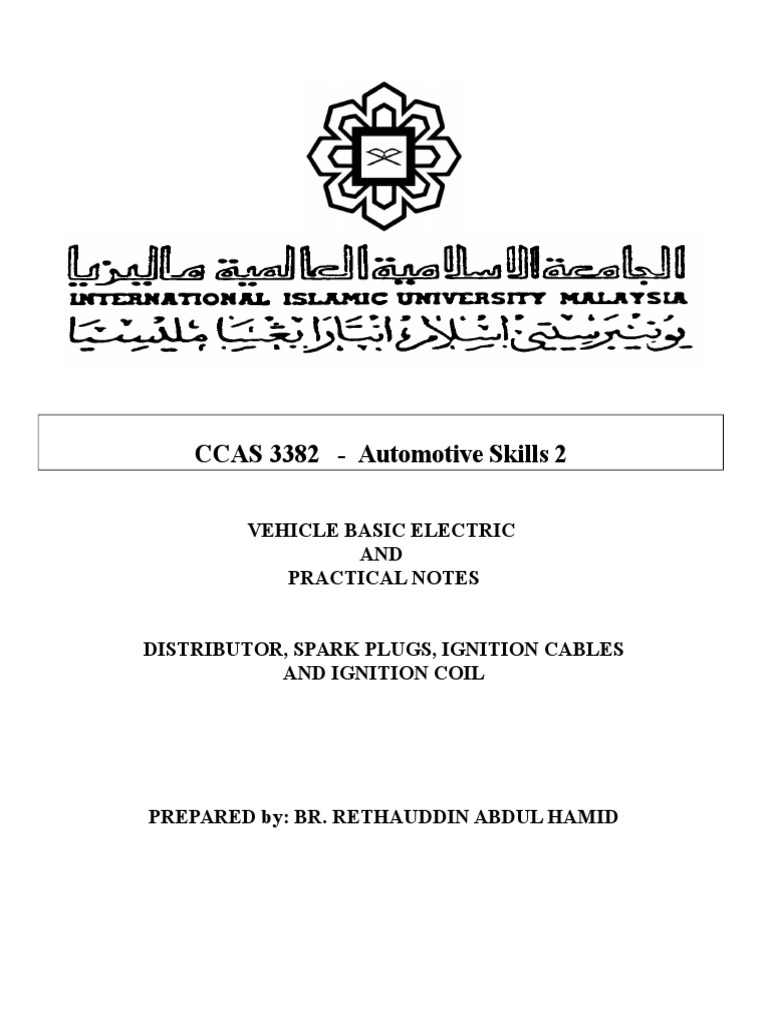 Vehicle Basic Electric - Rev1 | PDF | Distributor | Ignition System