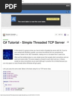 C# Tutorial - Simple Threaded TCP Server - Tech - Pro