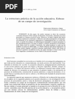 La Estructura Práctica de La Acción Educativa. Esbozo