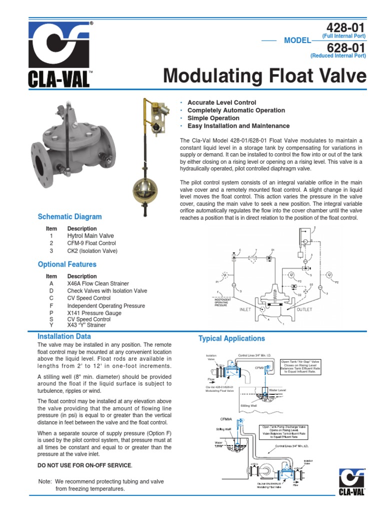 Modulating Float Valves PDF Valve Manufactured Goods