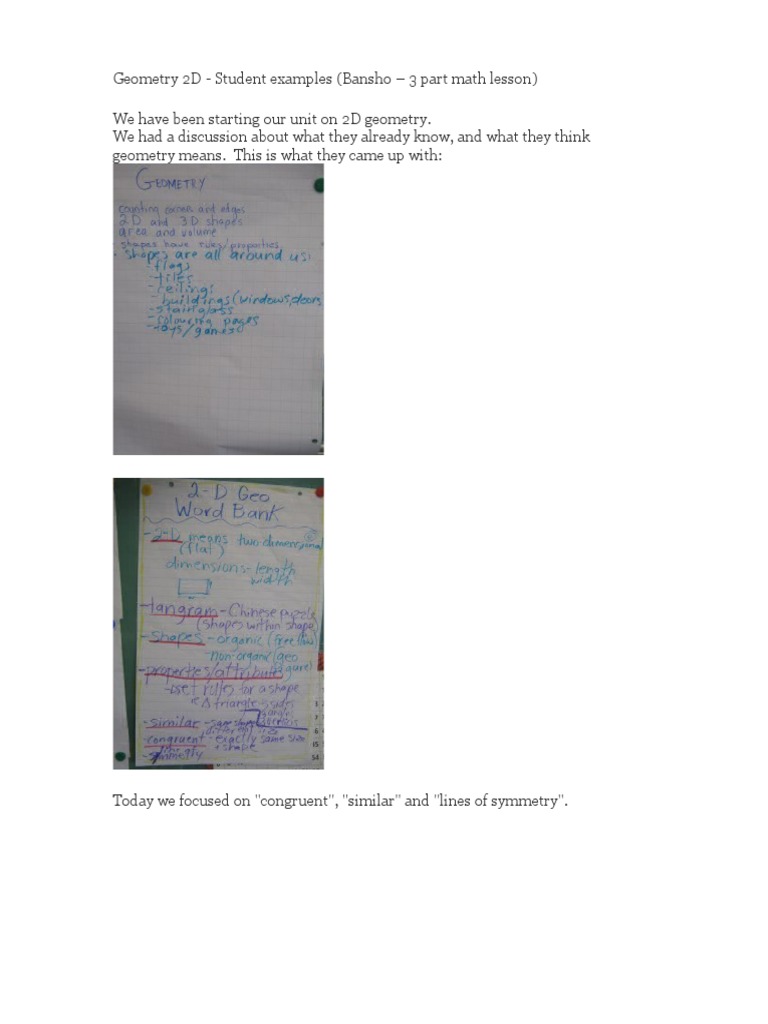 2D Geometry Lessons and Activities | PDF | Shape | Triangle