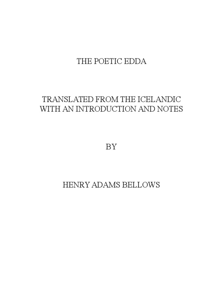 Overview of the Poetic Edda | PDF | Norse Mythology | Norse Paganism
