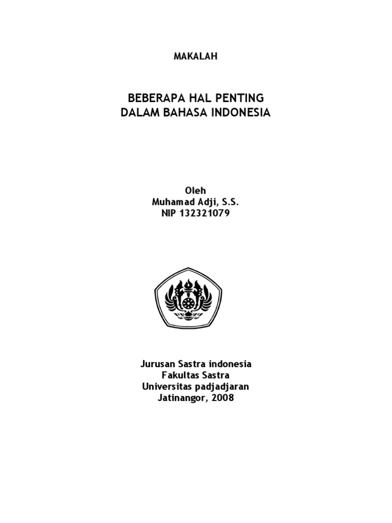 Makalah Bahasa Indonesia