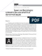 A Teoria Queer e a Sociologia - o Desafio de Uma Analítica