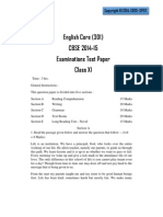 English CBSE 2014 Sample Paper - 1