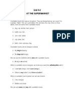 Countable and Uncountable Nouns Supermarket Guide