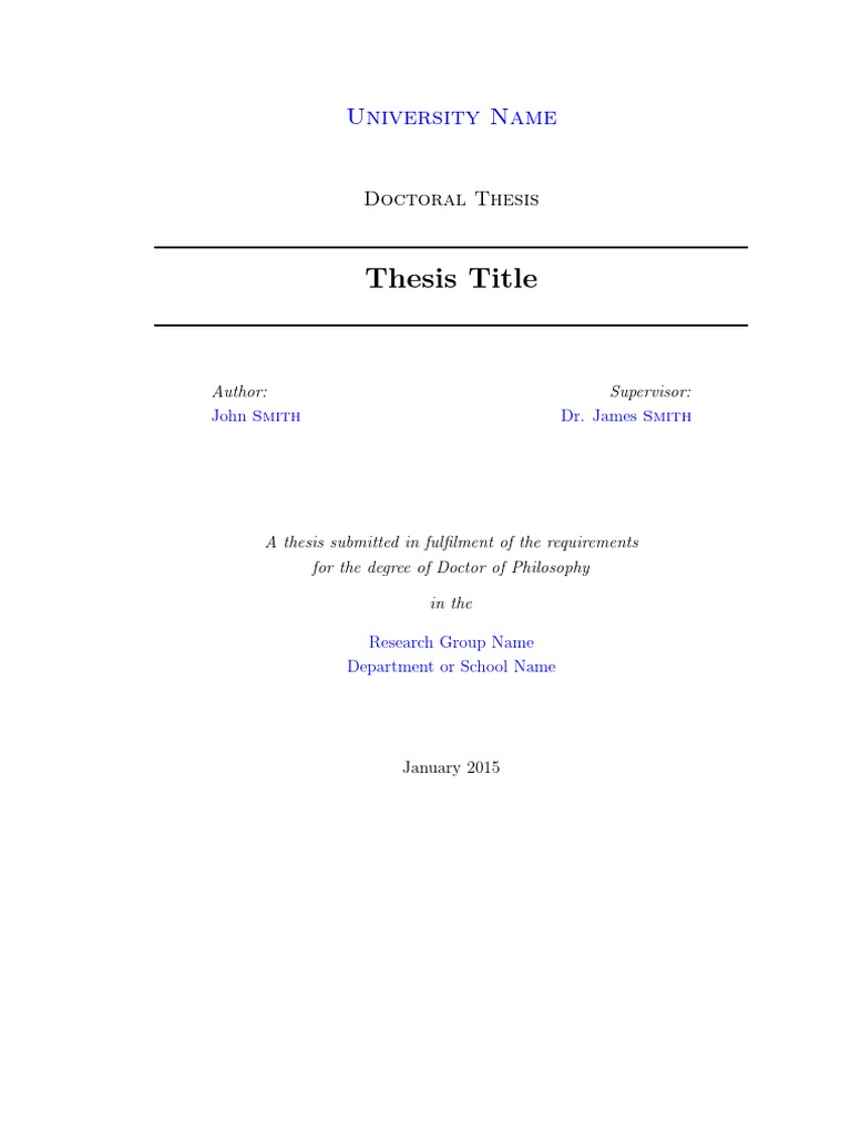 LaTeX Thesis Template Guide | PDF | Te X | Thesis