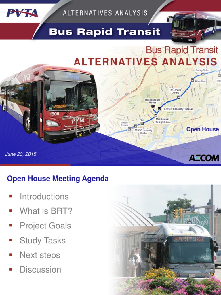 PVTA BRT Alternatives Analysis Overview | PDF | Land Transport | Transport