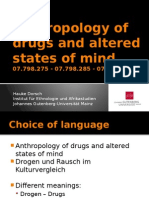 Anthropology of Drugs and Altered States of Mind: Seminar