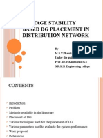 Voltage Stability Based DG Placement in Distribution Network