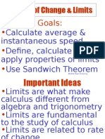 1.2:rates of Change & Limits Learning Goals