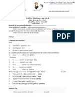 Test de Evaluare Iniţială - Clasa A 6-A