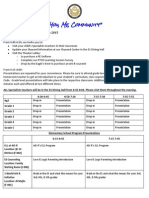 Back To School Night Schedule 2015