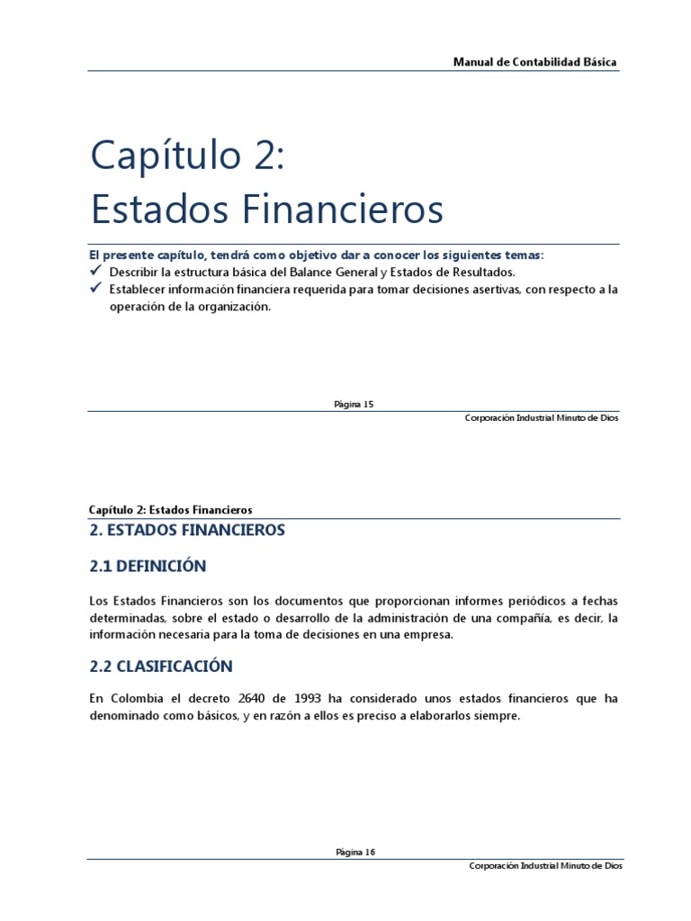 Capítulo 2. Estados Financieros | PDF | Estado de resultados | Contabilidad