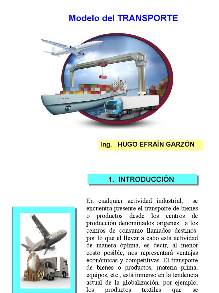 Modelo Del Transporte Ppt Clase Transporte