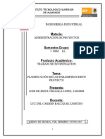 Planificacion de Los Parametros de Un Proyecto