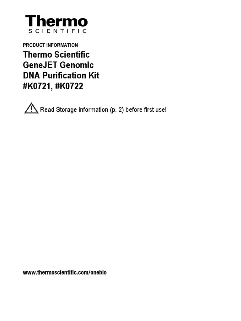 Thermo Cientific | PDF | Lysis | Centrifugation