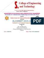 Elcomeet 2015-16: Electronics & Communication Engineering Association (Elcena)