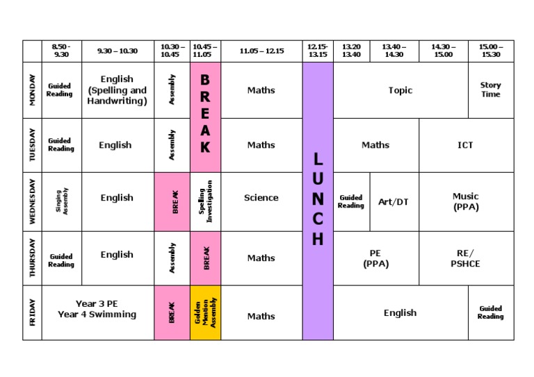 Example Timetable | PDF