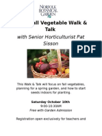 FREE Fall Vegetable Walk & Talk: With Senior Horticulturist Pat Sisson