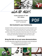 Sign Up Night Poster 2015