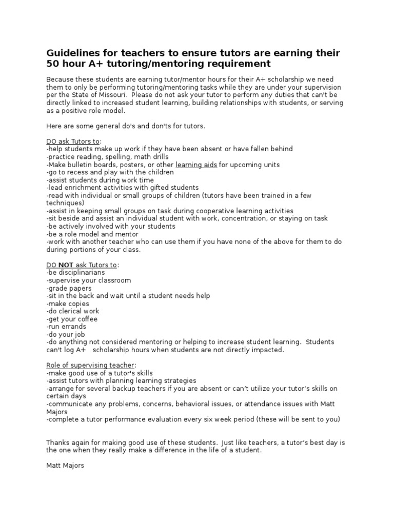 Guidelines For Teachers | PDF