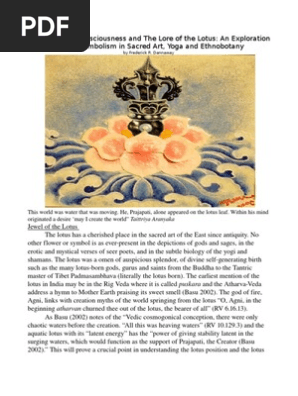 The Flower of Consciousness and the Lore of the Lotus: An Exploration of Lotus Symbolism in Sacred Art, Yoga and Ethnobotany by Frederick R. Dannaway