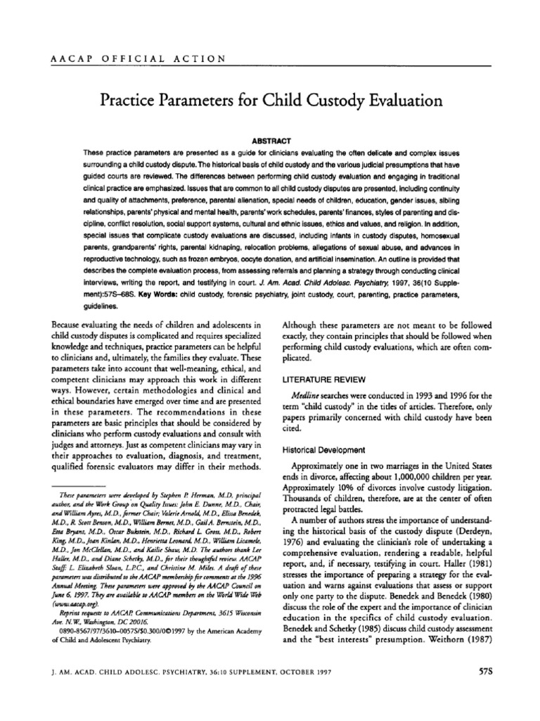 Child Custody Evaluation Pdf Child Custody Best Interests