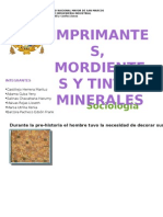 Imprimantes, Mordientes y Tintes de Origen Mineral