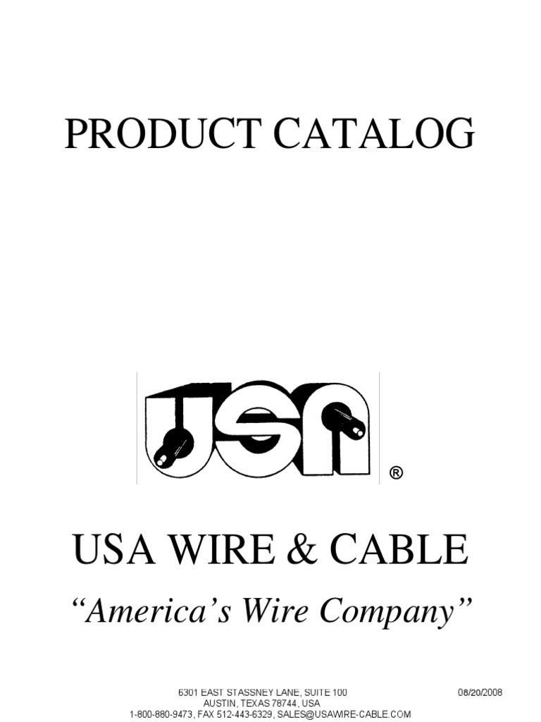 Usawire Cable Catalog PDF Electrical Wiring Insulator (Electricity)